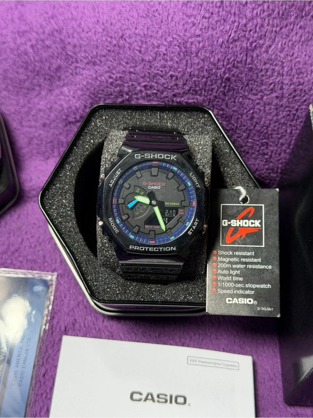 Casio G-SHOCK Black Watch with Blue Accents